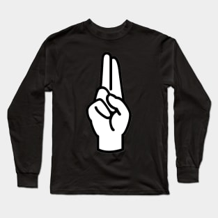 etter ASL American Sign Language Long Sleeve T-Shirt